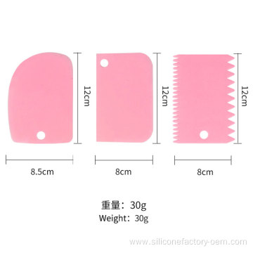 100% Edible Silicone Cake Cream Scraper Wafer Scraper